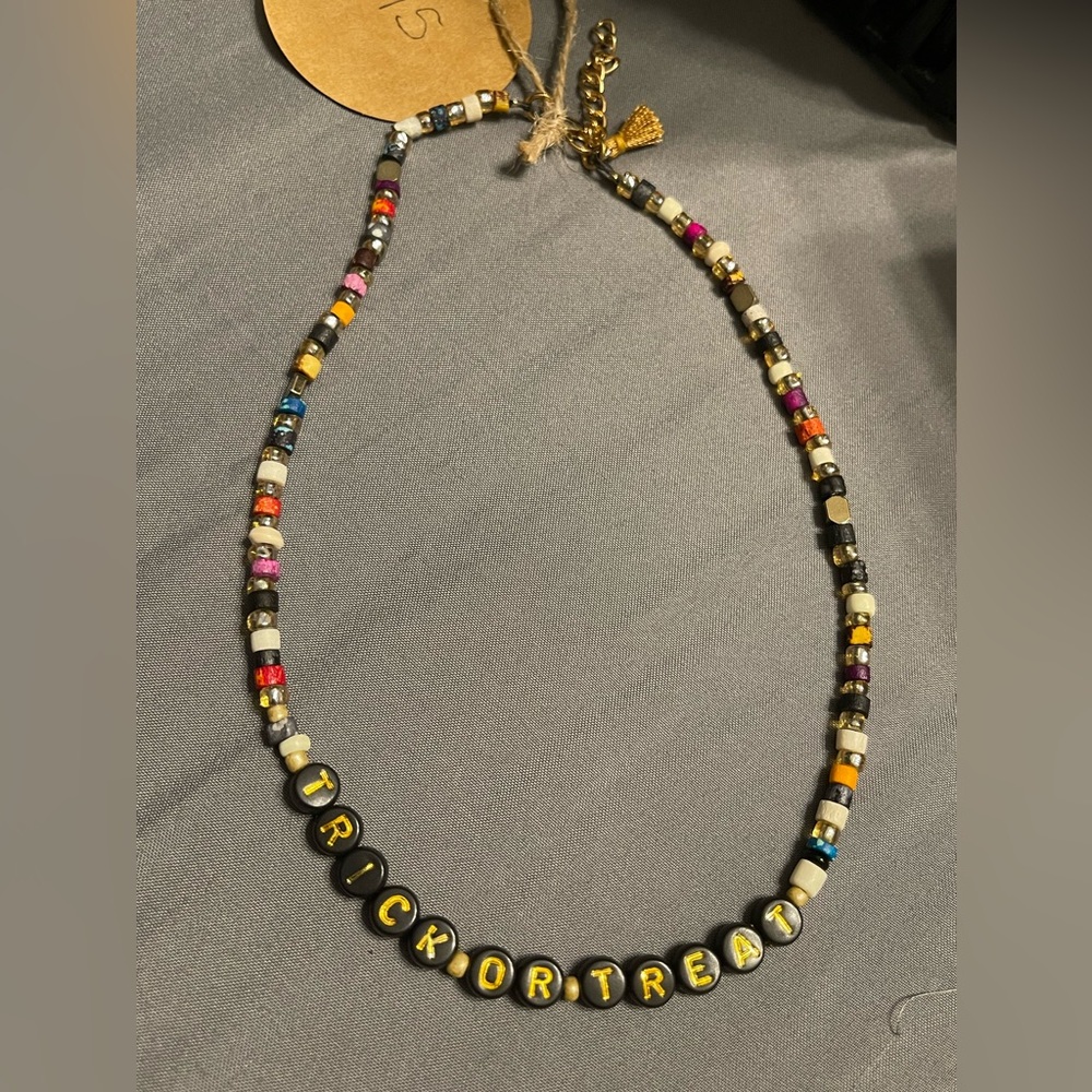 Trick or Treat beaded necklace